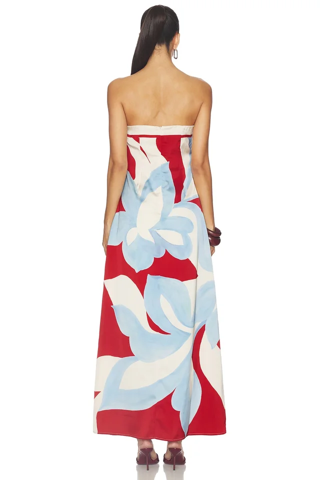 SEVEN WONDERS Amoree Strapless Maxi Dress in Amoree Red, photo 3 of 3 from REVOLVE (Canada)