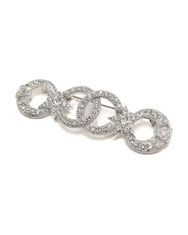 Chanel Coco Mark Rhinestone Brooch from A Retro Tale, photo 2 of 13