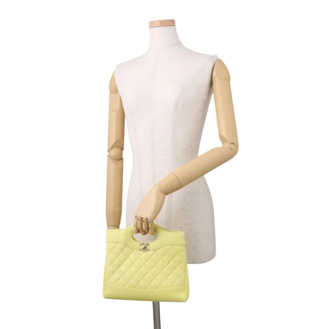 Chanel CHANEL31 Shopping Bag YellowAS4133 Shiny Calf Leather Size Small in Calfskin from GALLERY RARE, photo 6 of 17