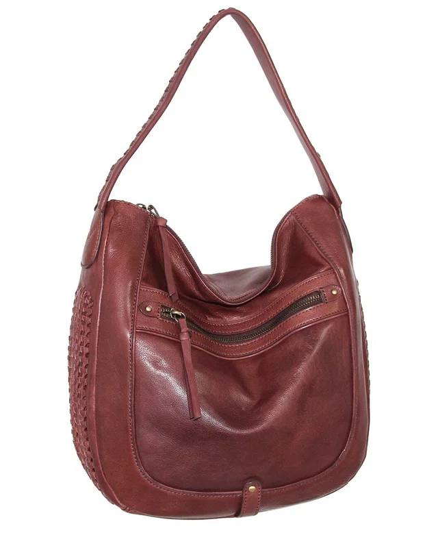 Nino Bossi Elina Hand-Dyed Vintage Leather Hobo Bag, image 1 of 1 from Rue La La
