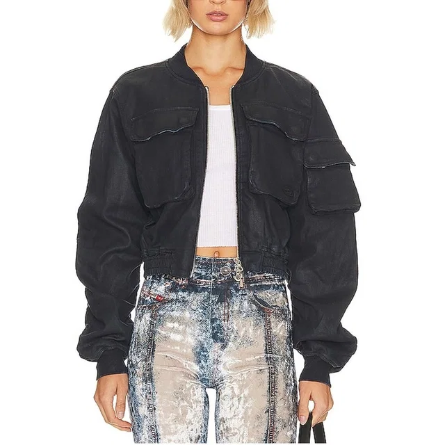 Diesel Cropped Blue Khlo Jacket Size Xxs in blue from Poshmark