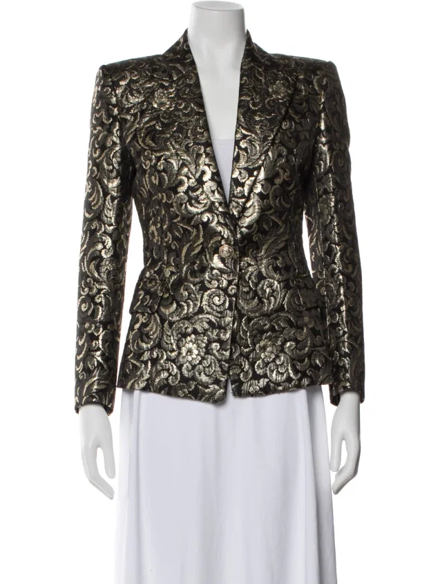 Balmain Patterned Blazer in black from The RealReal