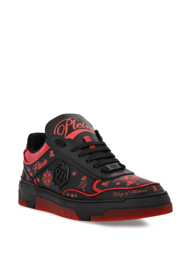 Philipp Plein nappa leather low top sneakers All-Over Plein, photo 2 of 2 from FARFETCH
