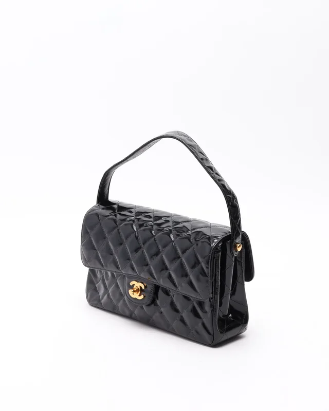 Chanel Classic Patent Medium Double Face Hobo Bag in Patent leather from A Retro Tale, photo 2 of 10