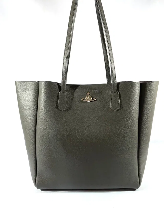 Vivienne Westwood Faux Leather Orb Tote Bag in Grey in gray Leather from Grailed