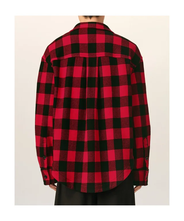 Ami Paris Red wide checkered wool overshirt, photo 3 of 6 from SENSER