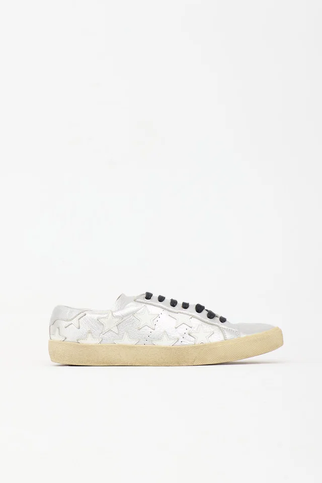 Saint Laurent Leather Court Classic Sneaker in Leather from VSP Consignment