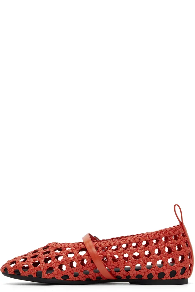 rag & bone Orange Spire Woven Mary Jane Faux-Leather Flats, photo 3 of 5 from SSENSE