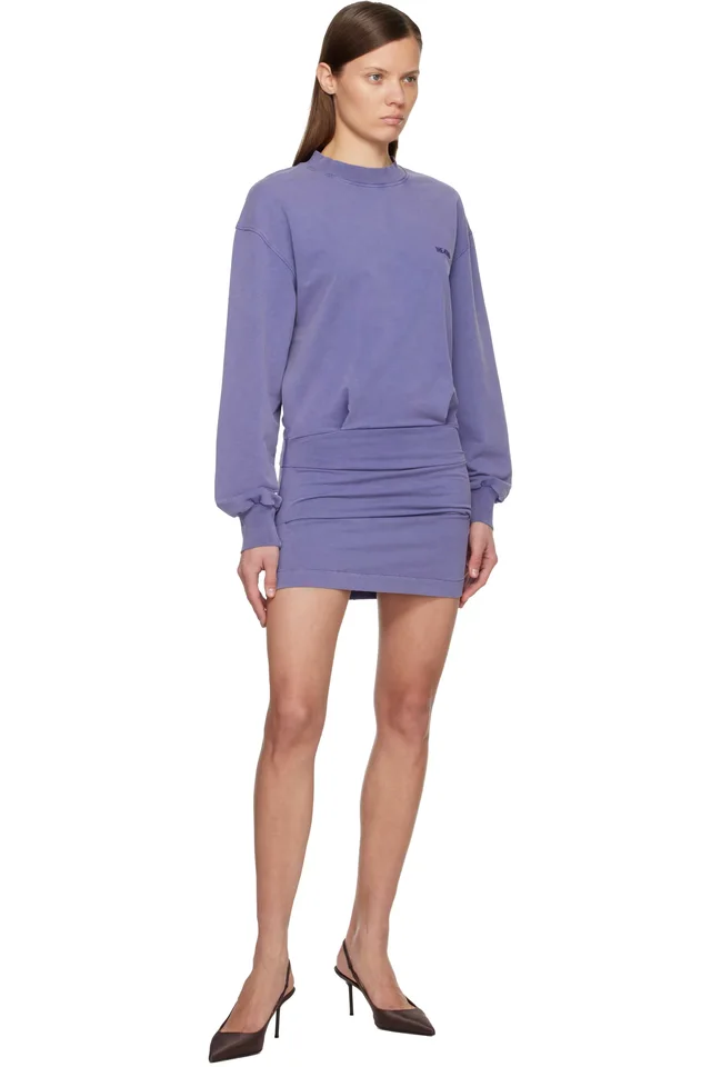 The Attico Purple Light American Fleece Minidress, photo 4 of 4 from SSENSE