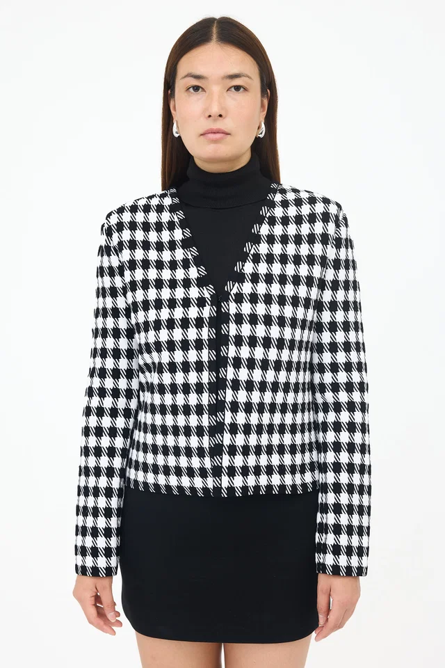 Alaïa Knit Houndstooth Jacket from VSP Consignment