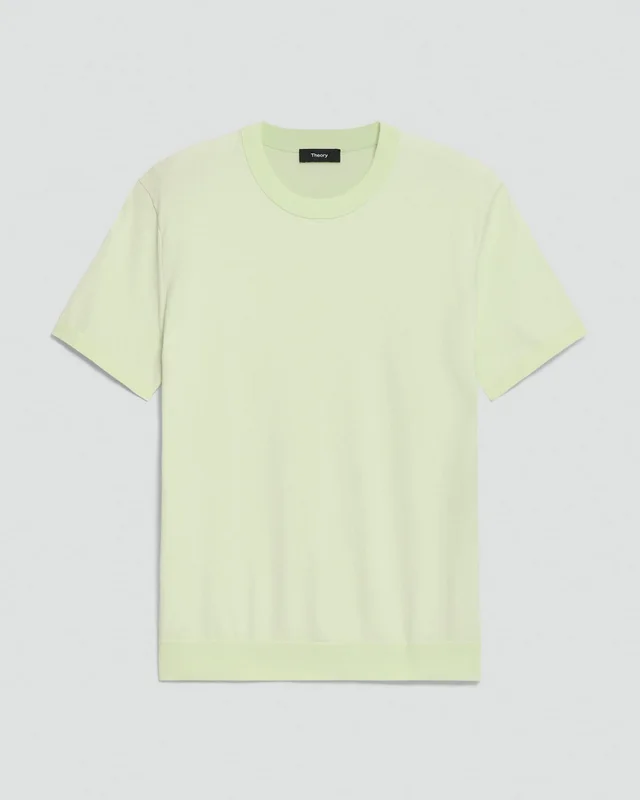 Theory Soris Tee in Light Bilen in FADED LIME 62% Viscose, 38% Polyester; Exclusive Of Elastic, photo 6 of 12 from Theory