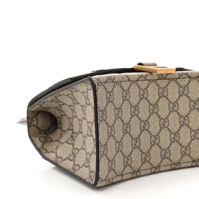 Balenciaga X GUCCI GG Supreme Monogram Small Hourglass Top Handle Bag Beige Ebony in Beige Coated canvas from FASHIONPHILE, photo 9 of 10