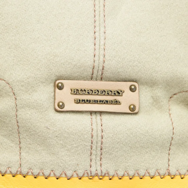 Beige Burberry Leather Trimmed Canvas Tote in Beige Canvas from Designer Revival, photo 5 of 6
