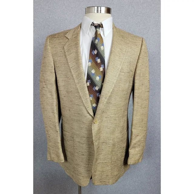 Givenchy Gentleman Paris Vintage Blazer Tan Brown Tweed Silk? Sport Coat 39? in red|neutral|brown Tweed from Poshmark