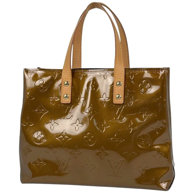 Louis Vuitton Reade PM Tote Bag Patent Monogram Vernis Blanc in White Patent leather from The Reluxe