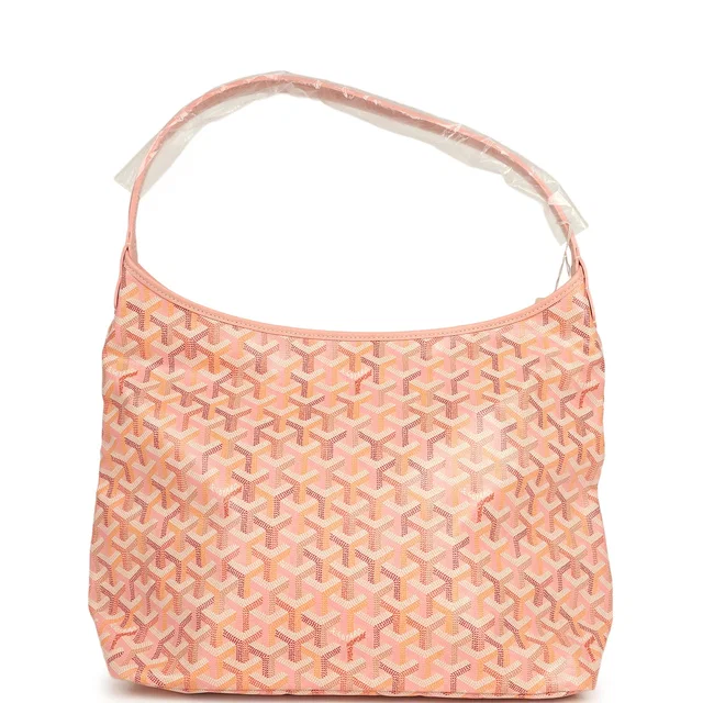 Goyard Goyardine Powder Pink Boheme Hobo Bag Palladium Hardware in Pink Calfskin from Madison Avenue Couture