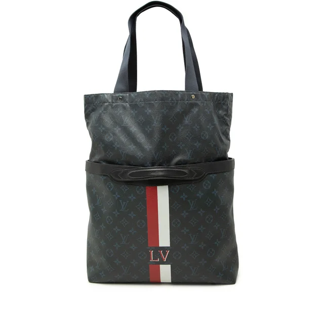 Black Louis Vuitton Monogram Cobalt Stripe Ultralight Bag in Black Canvas from Designer Revival