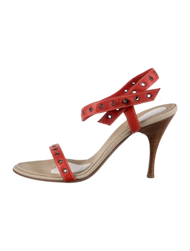 Bottega Veneta Leather Sandals in orange Leather from The RealReal