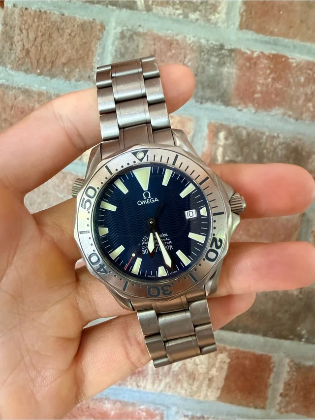 Omega Blue Dial Titanium Divers Watch in silver|blue|gray from Poshmark