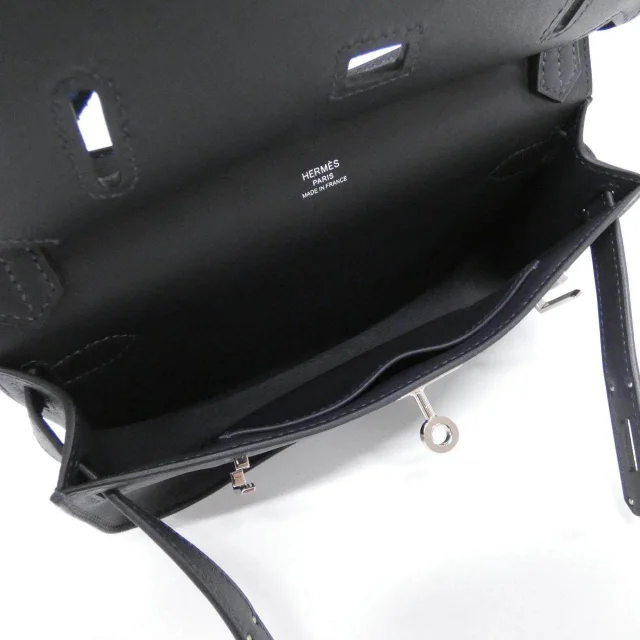 Hermès Zigzag Jypsiere Mini Swift shoulder bag in Black Calfskin from LuxUness, photo 7 of 8