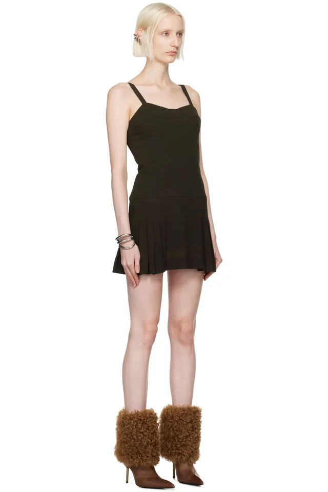 KNWLS Brown Bayon Minidress, photo 2 of 3 from SSENSE