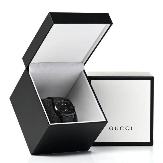 Gucci PVD Stainless Steel 38mm Grip Quartz Watch Black in Black from FASHIONPHILE, photo 5 of 5