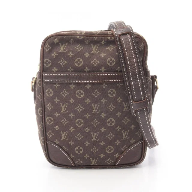Louis Vuitton Shoulder Bag Pochette Danube Monogram Mini Lin Ebene Brown Canvas in Brown Canvas from The Reluxe