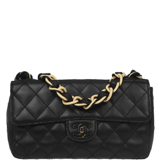 Chanel 2000-2002 Black Lambskin Shoulder Bag in Black Lambskin from AMORE Vintage Tokyo