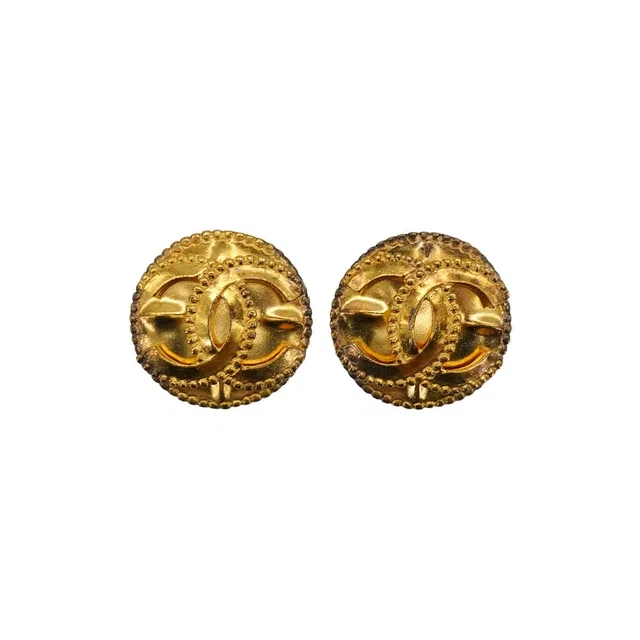 Chanel Vintage Earrings Round Cocomark Accessory 97A from Luxury Promise