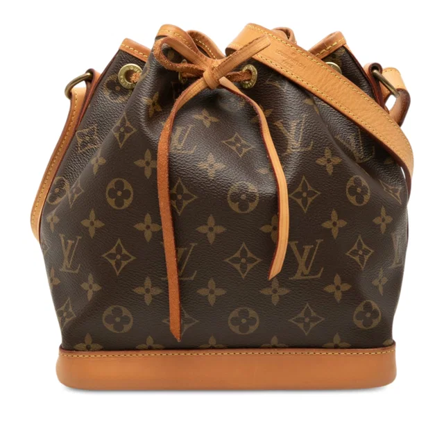 Brown Louis Vuitton Monogram Noe BB Bucket Bag in Brown Coated canvas from Designer Revival