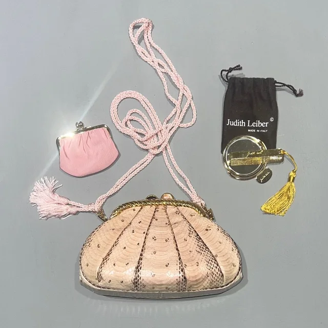 Judith Leiber Blush And Gold Clutch in gold|pink from Poshmark