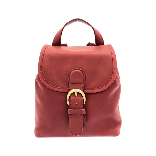 [vintage] Coach 4152 Backpack in RED/GOLD metal fittings leather from KOMEHYO