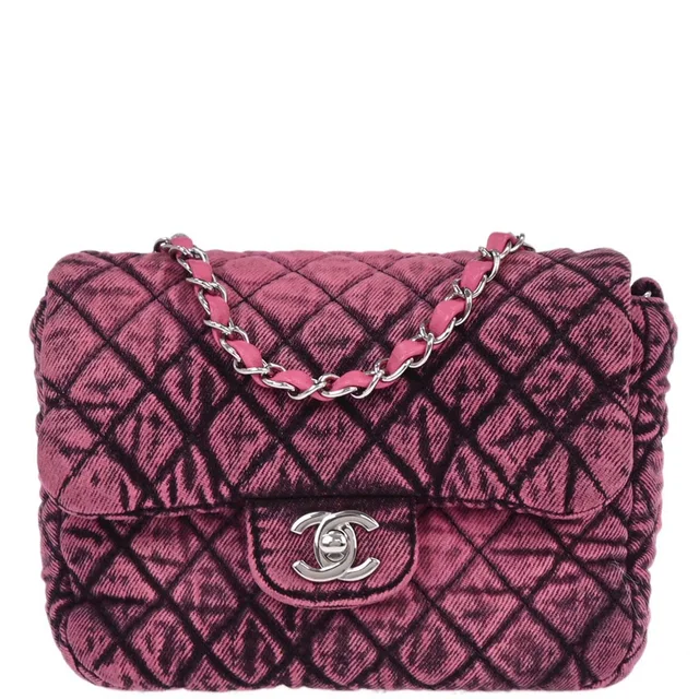 Chanel 2019 Pink Denim Shoulder Bag in Pink Denim from AMORE Vintage Tokyo