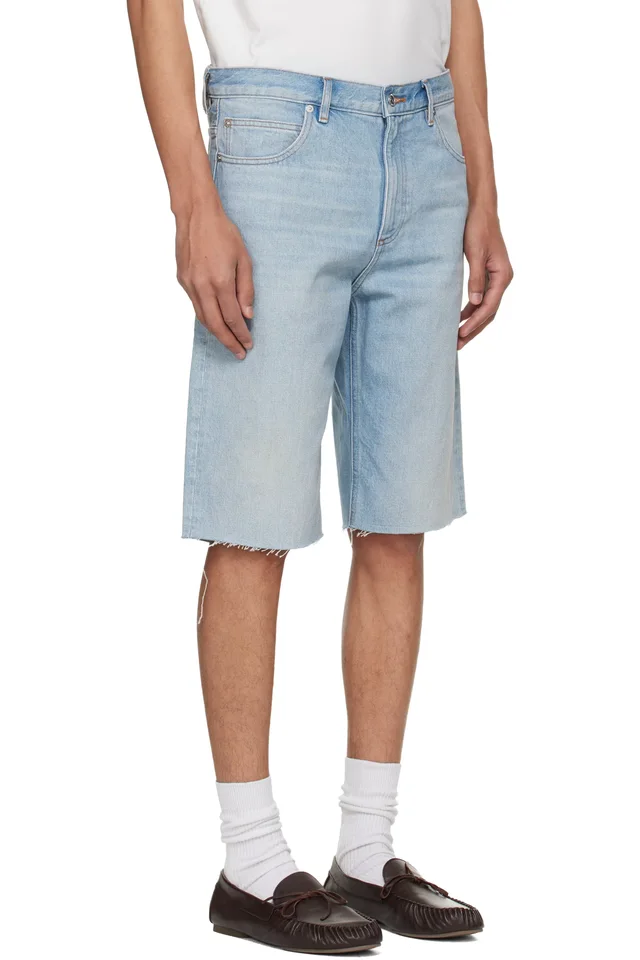 A.P.C. Blue Sam Denim Bermuda Shorts, photo 2 of 4 from SSENSE
