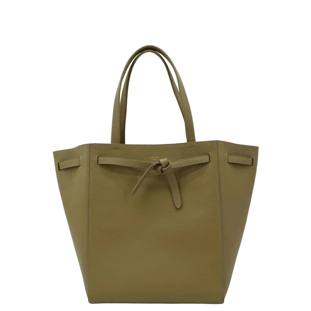 Celine Cabas Phantom Grained Calfskin Leather Tote Bag Taupe in Taupe Caviar leather from Dallas Designer Handbags