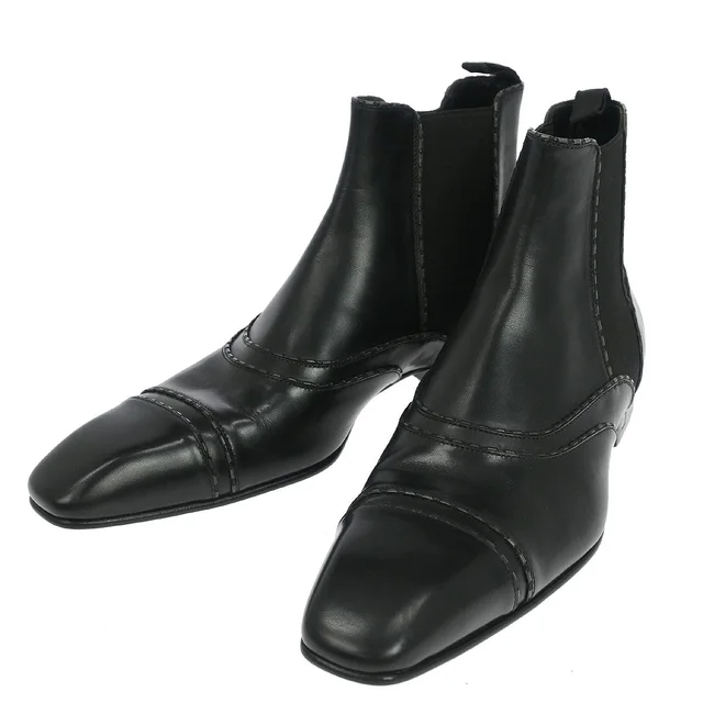 Louis Vuitton 2009 Chelsea Boots Shoes #8 1/2 in Canvas from AMORE Vintage Tokyo