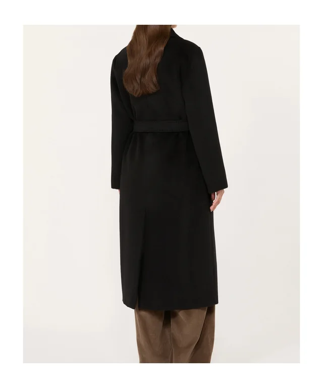 Weekend Max Mara Wool and alpaca teddy long coat - Black, photo 4 of 5 from SENSER