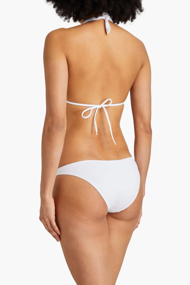 Melissa Odabash Caracas Low-Rise Bikini Bottoms in White, photo 3 of 4 from THE OUTNET