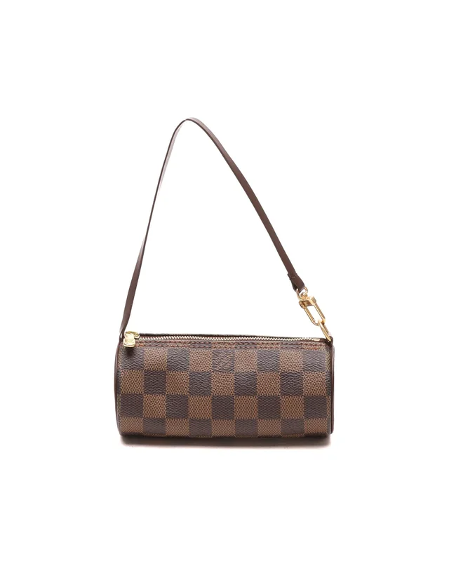 Louis Vuitton Damier Ebene Papillon Pochette Bag in Brown Canvas from A Retro Tale