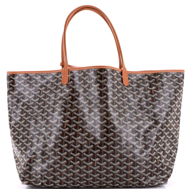 Goyard Saint Louis Tote Coated Canvas GM in black Coated canvas from Rebag