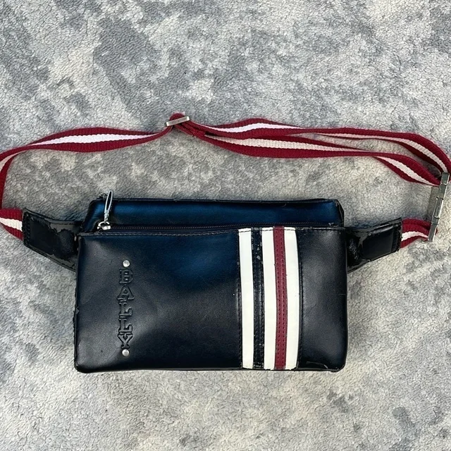 Bally Bum Bag Fanny Pack Sling Belt Bag Stripe Diy Needs Repair in red|black from Poshmark