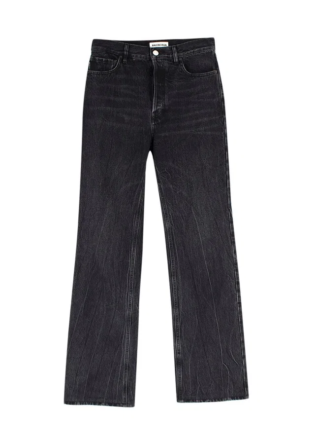 Balenciaga Black Straight Leg Jeans in Black from HEWI