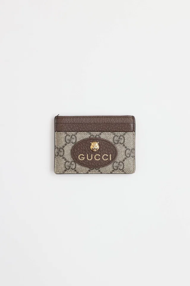 Gucci GG Supreme Card Holder in Coated canvas from VSP Consignment