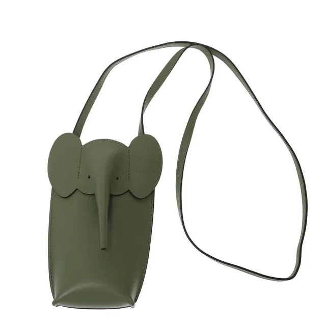 Loewe Elephant Pocket Shoulder Bag Green in Green from The Reluxe