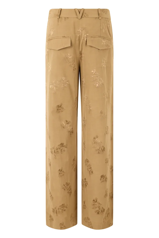 Veronica Beard Floral Jacquard Straight-Leg Trousers, photo 2 of 2 from SENSER