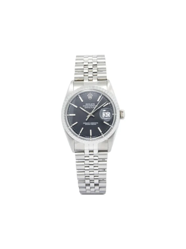 Rolex pre-owned Datejust 36mm - unisex - stainless steel - One Size - Black in black from Farfetch