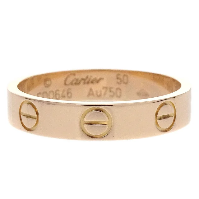 Cartier Mini Love Ring Au750 ED0646 #50 Jewelry from AMORE Vintage Tokyo