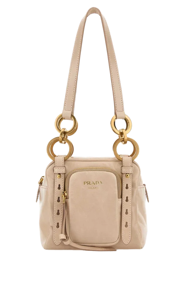 Prada Bauletto Shoulder Bag — Pink Vitello in Pink Leather from HEWI