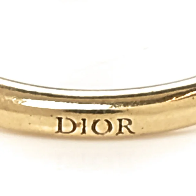 Dior Metal CD Sphere Ring 52 6 Gold Silver in Gold from FASHIONPHILE, photo 4 of 4