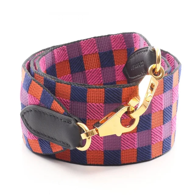 Hermès Shoulder Strap Bandouliere Sangle Maxi Quadrille Blue Sapphir Anemone in Blue Swift leather from The Reluxe
